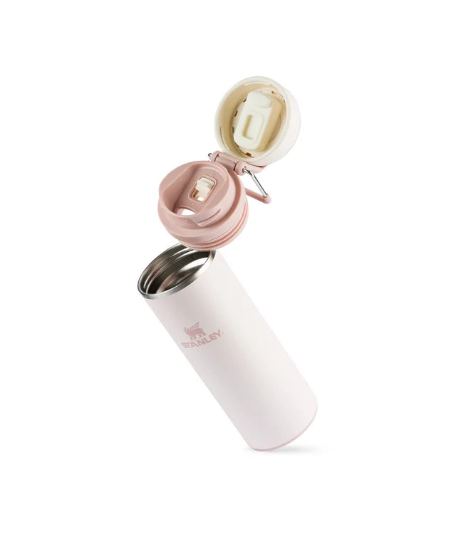 Garrafa térmica Twist Flip Stanley 354ml na cor Rose Quartz