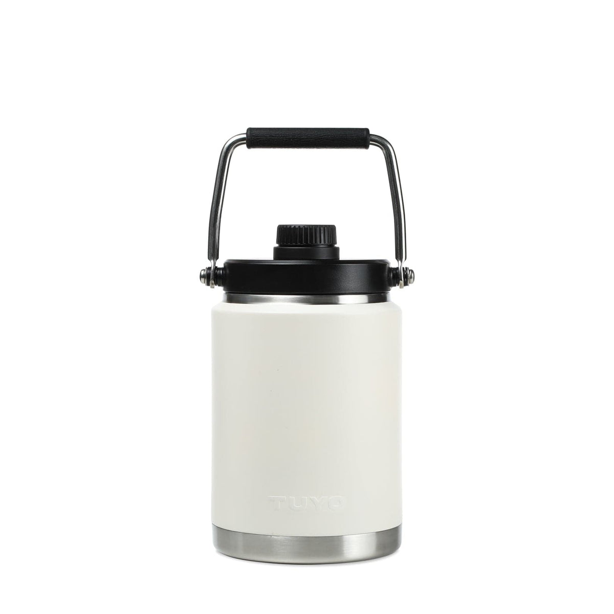 Growler Térmico Tuyo 2 L Off White, vista frontal com tampa fechada