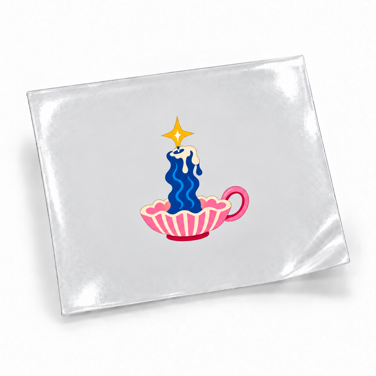 After Hours — Vela estrela — sticker UV DTF individual com verniz — apresentação