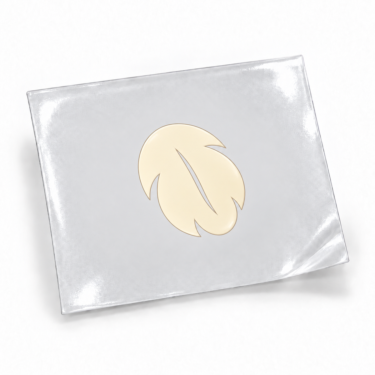 Folhas Creme — Folha vertical — sticker UV DTF individual com verniz — apresentação
