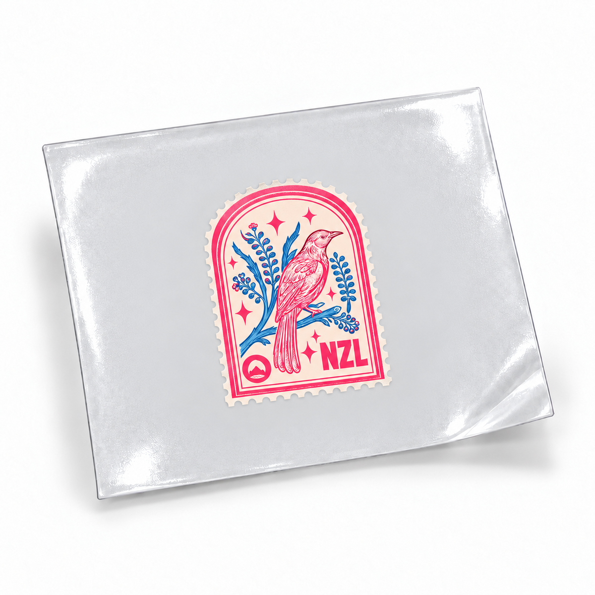 Selos de Viagem — NZL — sticker UV DTF individual com verniz — apresentação