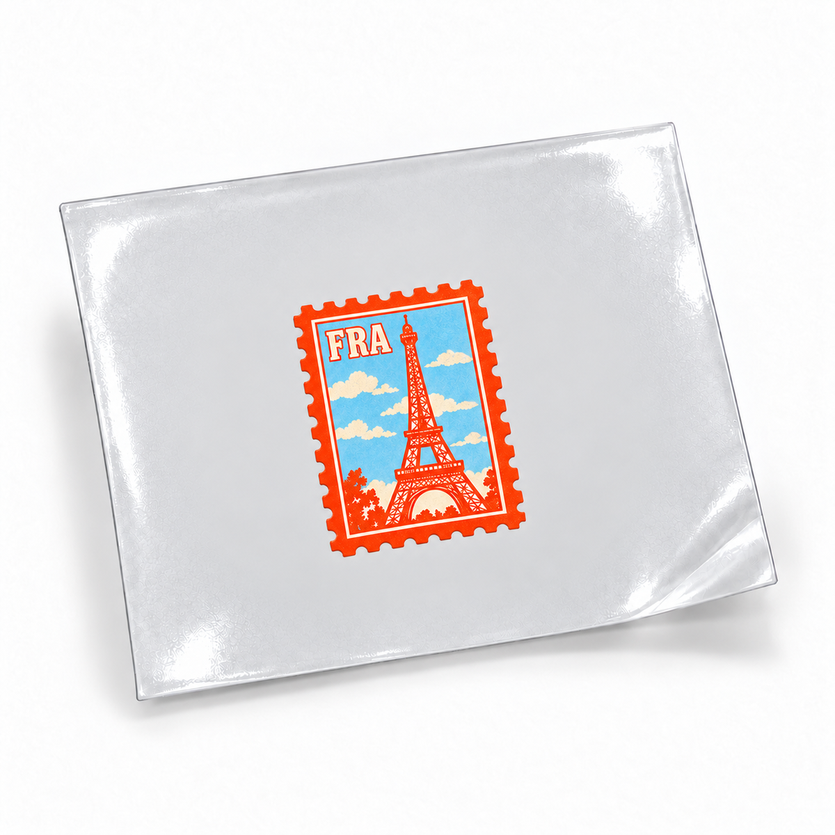 Selos de Viagem — FRA — sticker UV DTF individual com verniz — apresentação