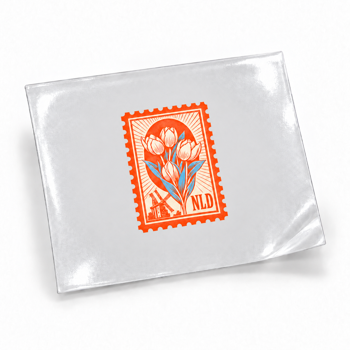 Selos de Viagem — NLD — sticker UV DTF individual com verniz — apresentação