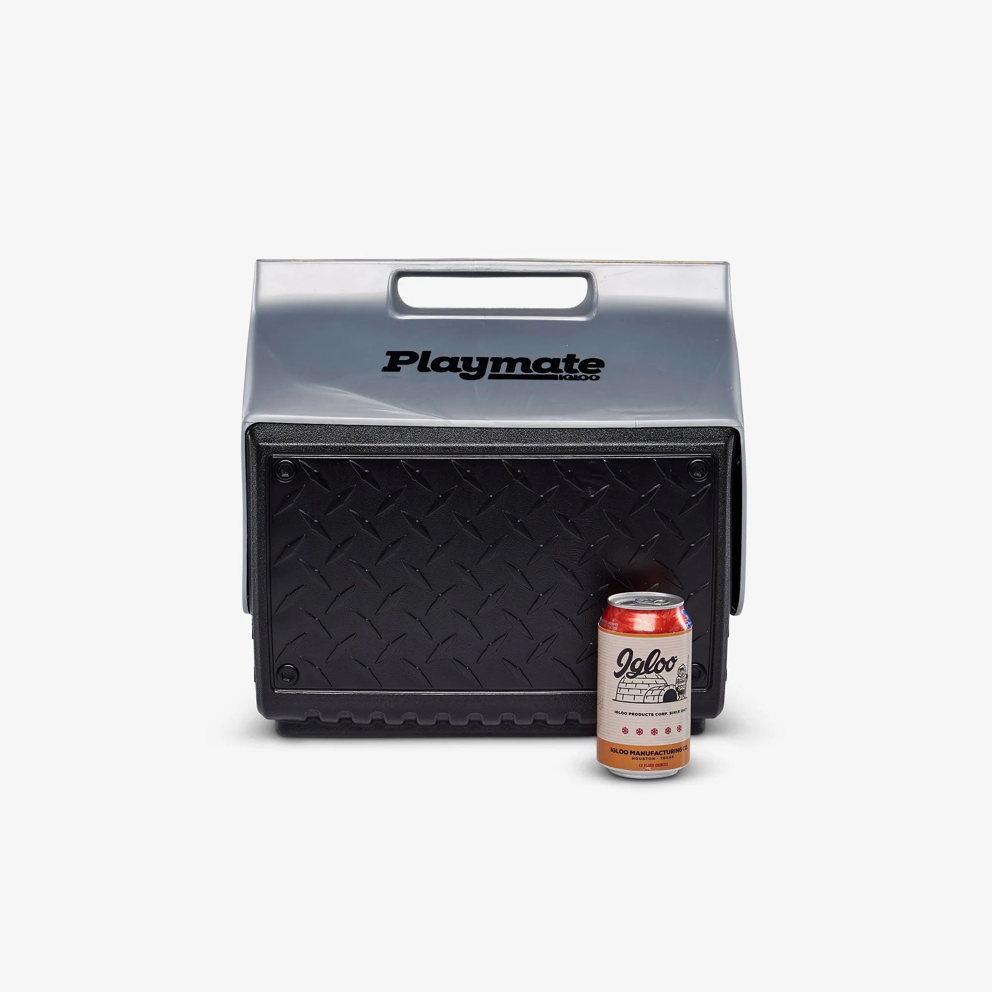 Igloo Playmate The Boss 14 Qt Cooler with beverage can in front