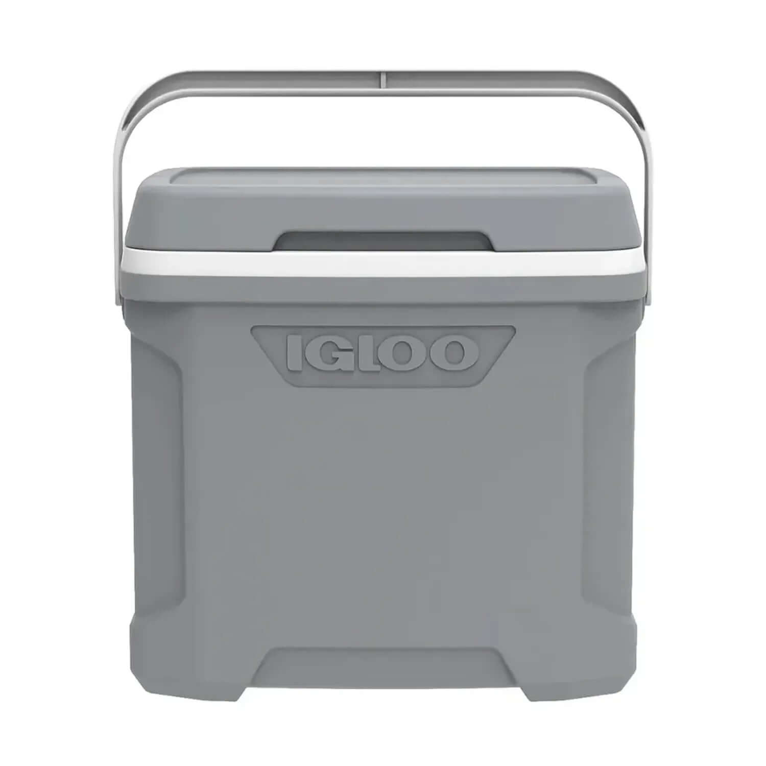 Caixa Térmica Profile 28L - Igloo cinza com alça, ideal para viagens curtas, praia e piqueniques. Isolamento Ultratherm para manter gelado.