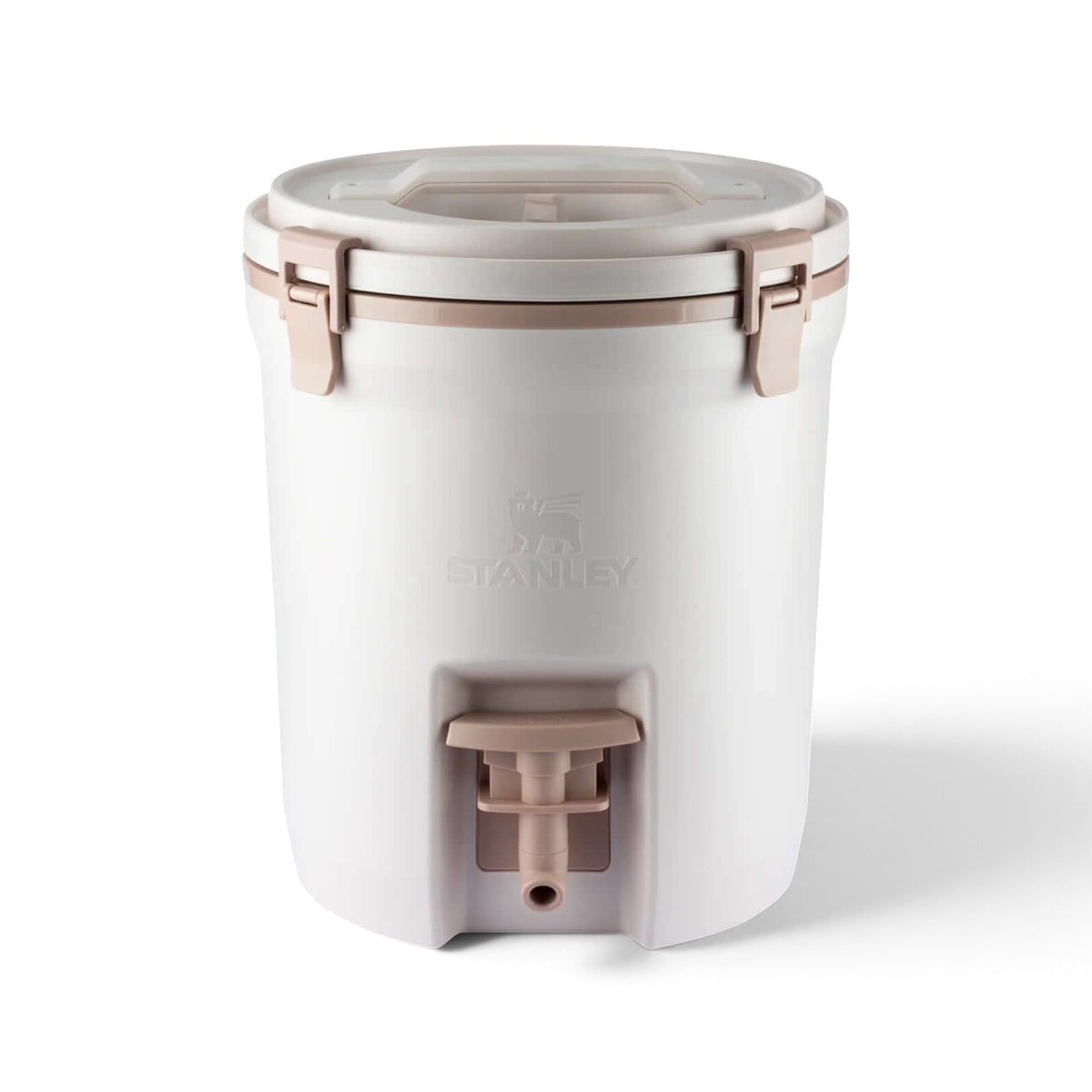 Jug Térmica Stanley 7,5 L Rose Quartz, vista frontal com tampa fechada
