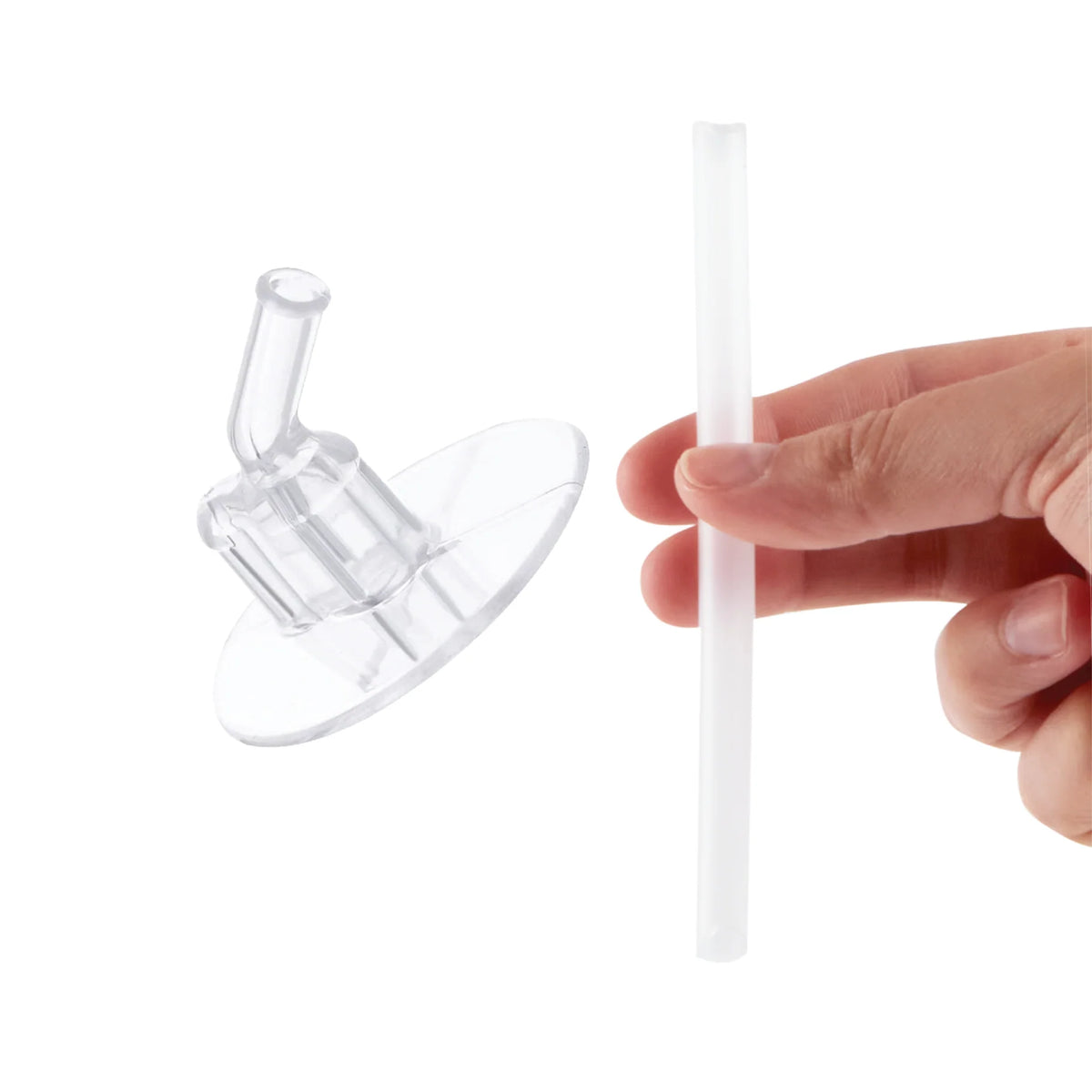Kit de canudo para garrafa Thermos na cor transparente