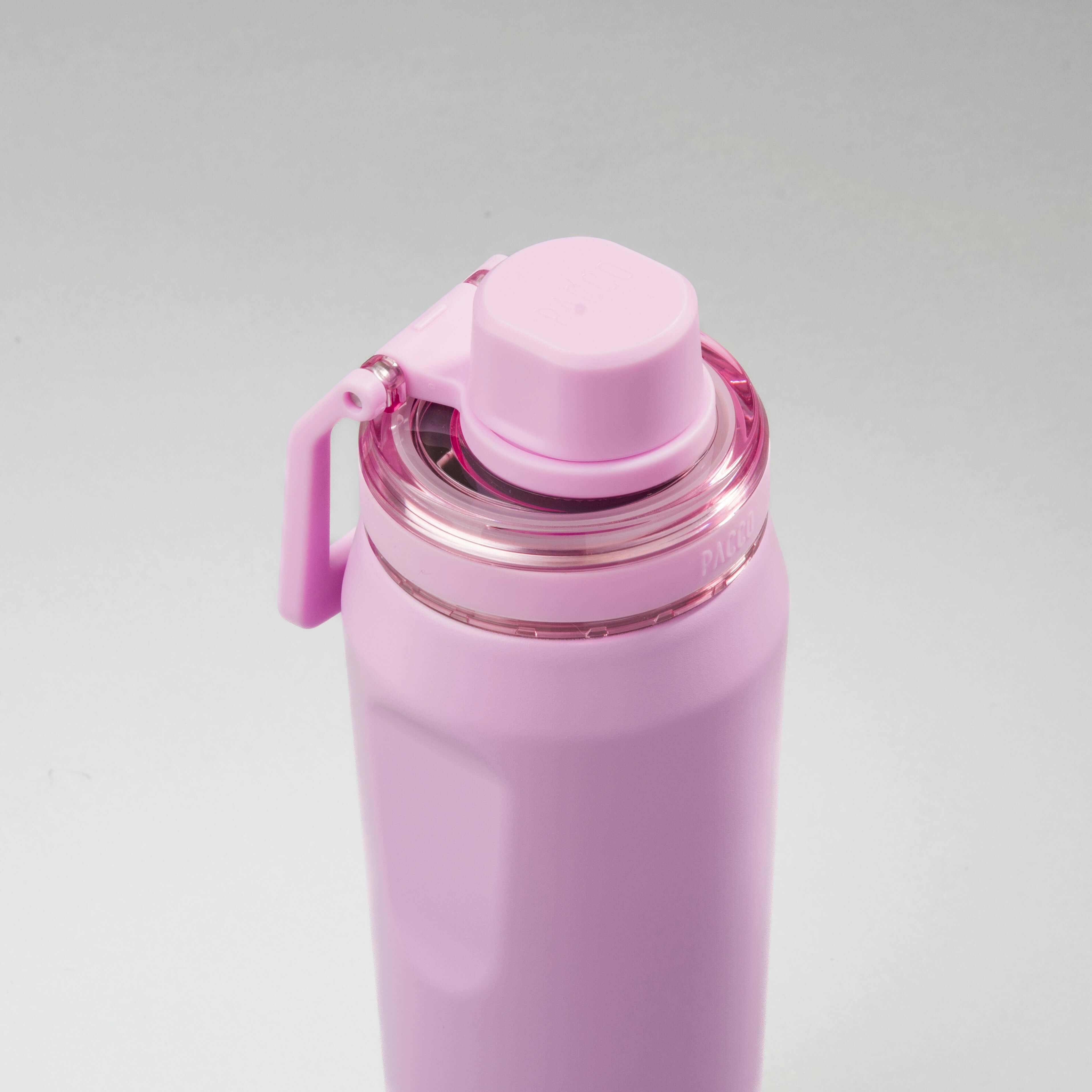 Garrafa Térmica PACCO Vyta 500ml, rosa, design compacto e sofisticado, conserva bebidas frias por 24h e quentes por 12h, aço inoxidável