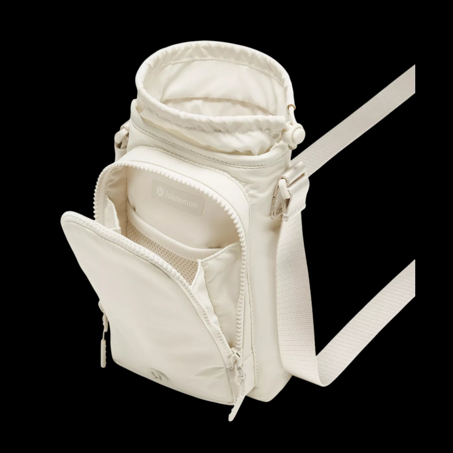 Bolsa para Garrafa Térmica - Cross Bottle Lululemon, leve e funcional, ideal para transporte de garrafas durante atividades diárias.