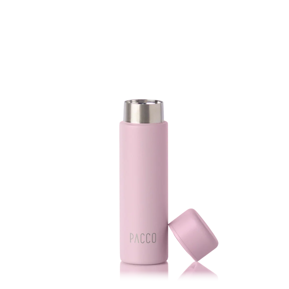 Mini garrafa térmica Pocket Bottle 150ml PACCO na cor sweet rose