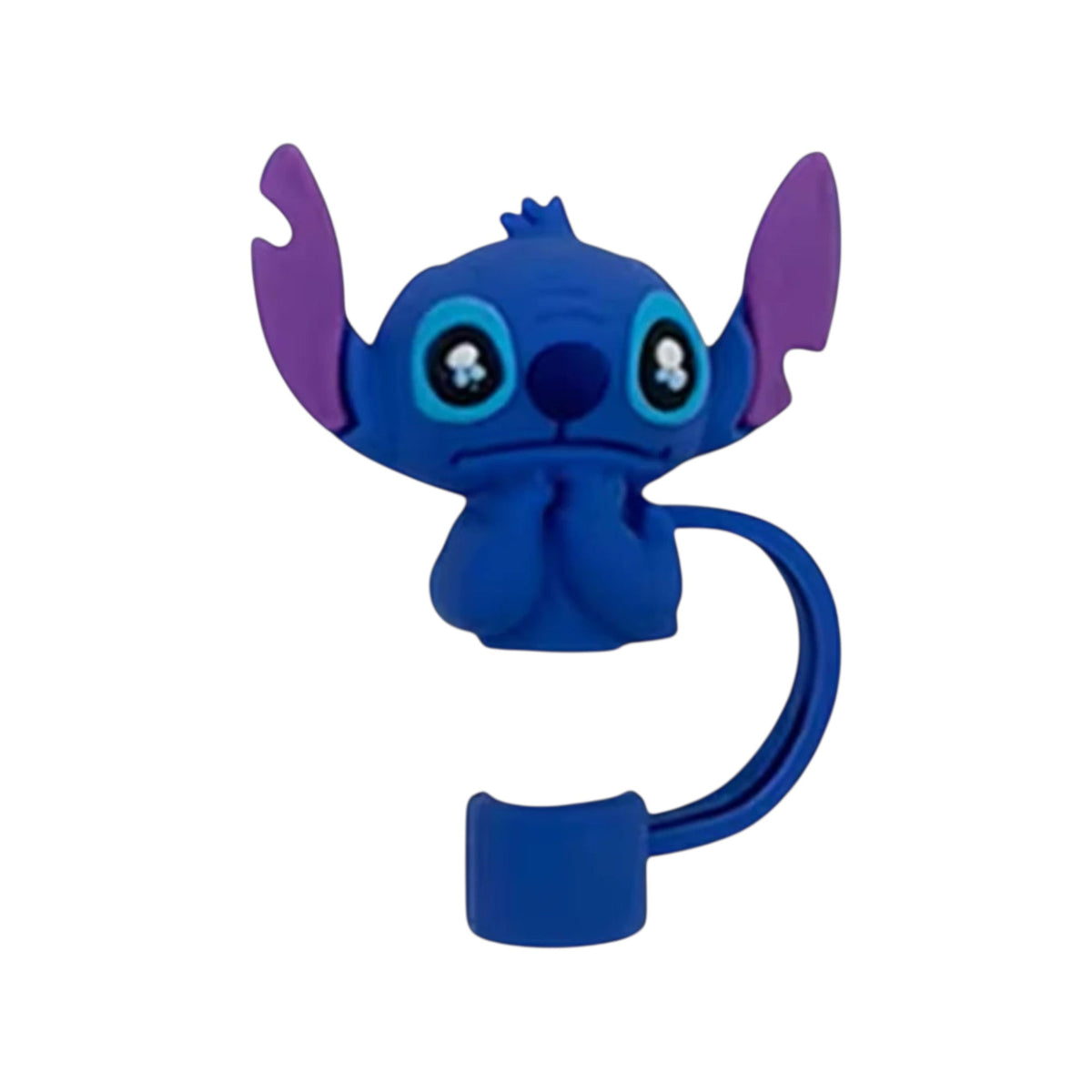 Protetor de Canudo Quencher - Variados em silicone azul com design criativo, ideal para higiene e proteção de canudos.