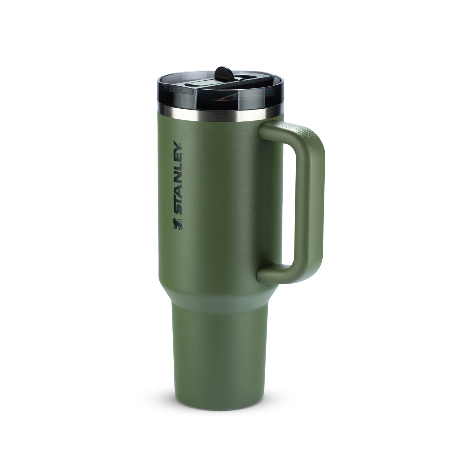 Copo Quencher Protour Stanley | 1,18L em verde com tampa Flip Straw para vedação e canudo embutido, ideal para hidratação diária.