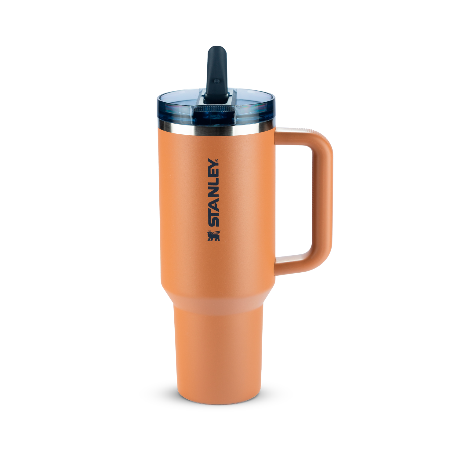 Copo Quencher Protour Stanley | 1,18L laranja com tampa Flip Straw e isolamento térmico.