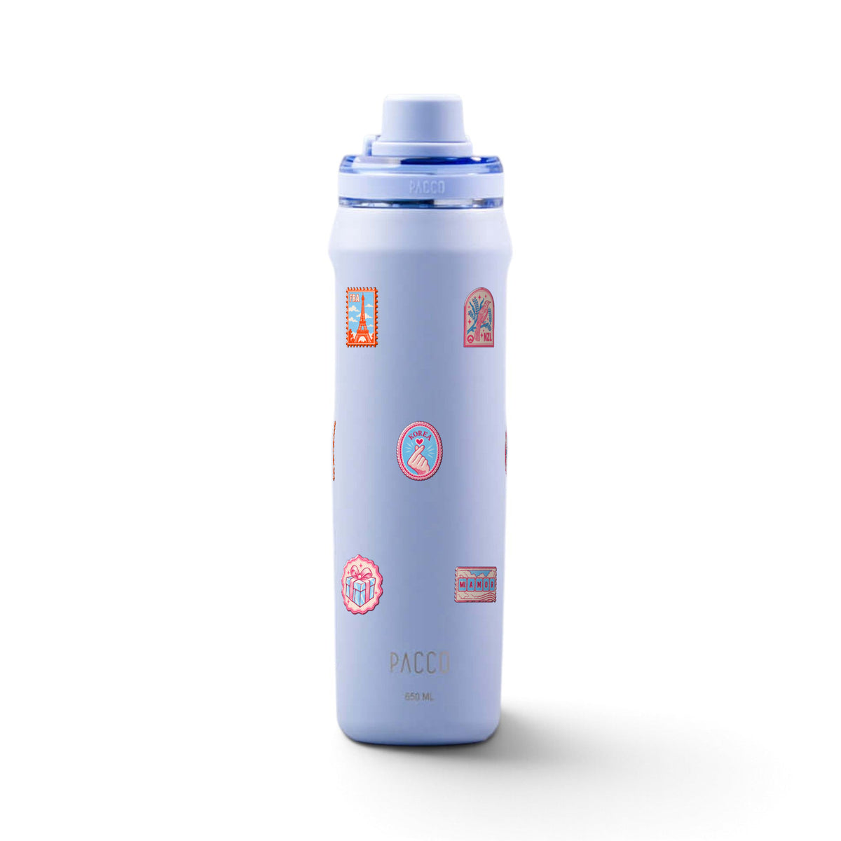 Garrafa Térmica PACCO Vyta 650ml Selos de Viagem Lavanda