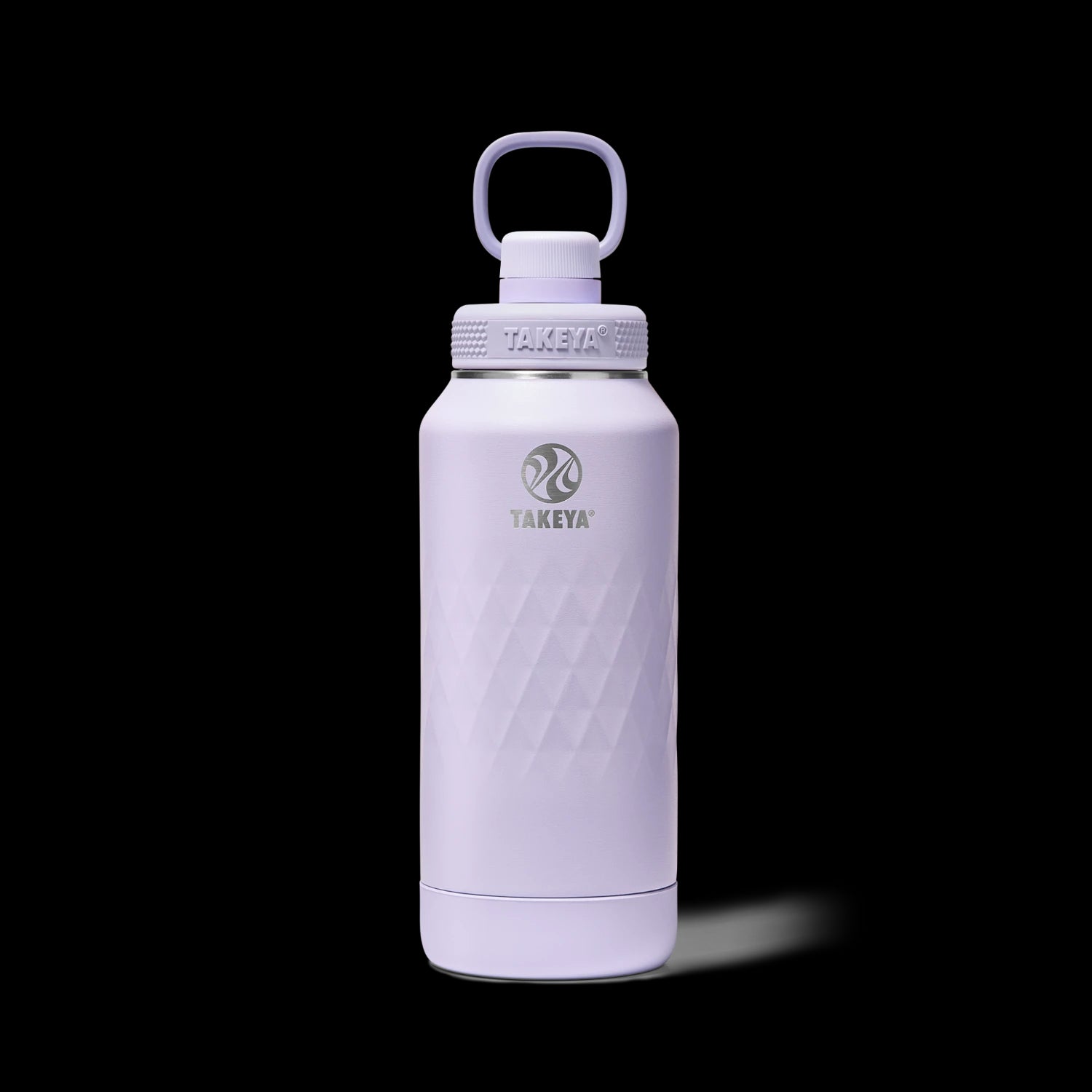 Garrafa Térmica Takeya 950ml Spout Lid Sport branca, manutenção quente 14h e fria 36h, ideal para treinos e aventuras.