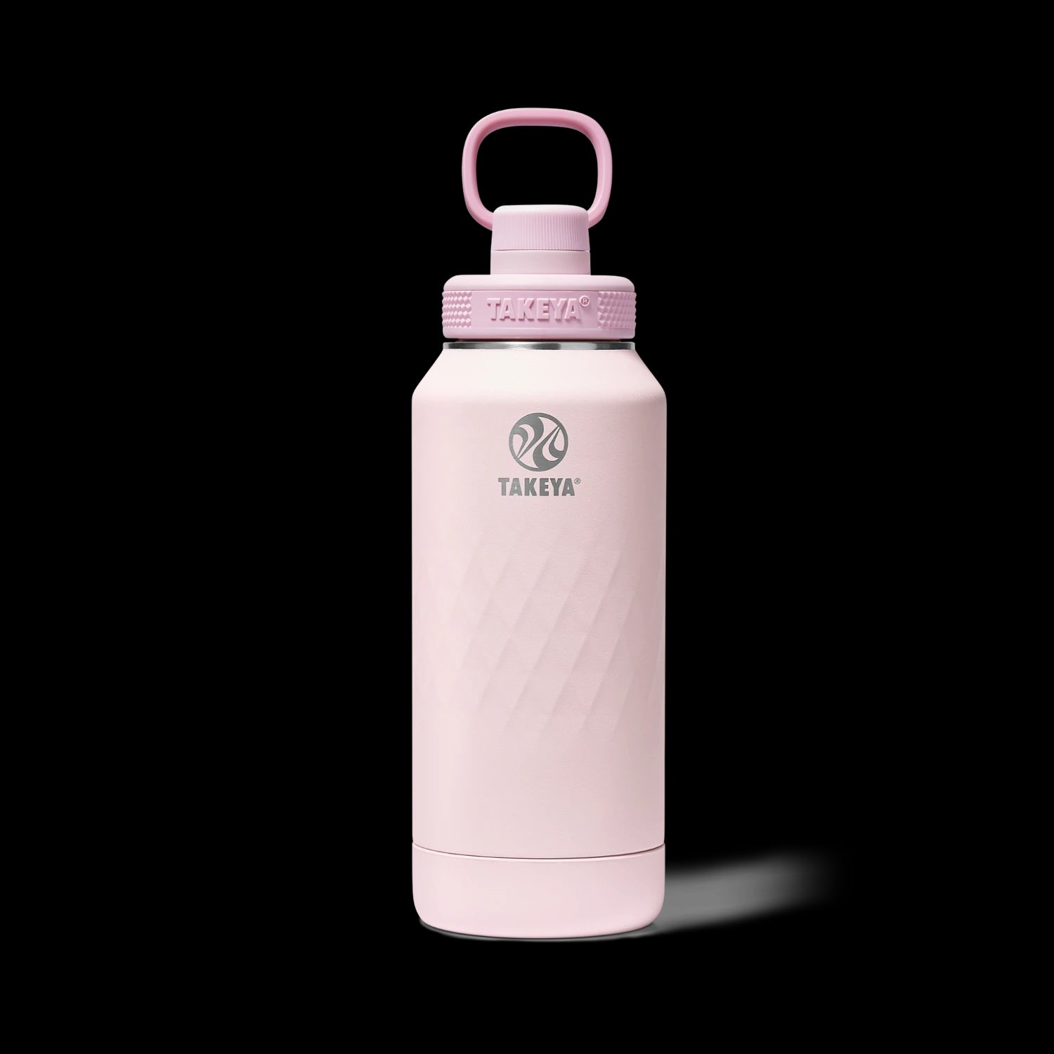 Garrafa Térmica Takeya 950ml Spout Lid Sport em rosa, eficiência em manter bebidas quentes por 14h e frias por 36h, ideal para esportes.