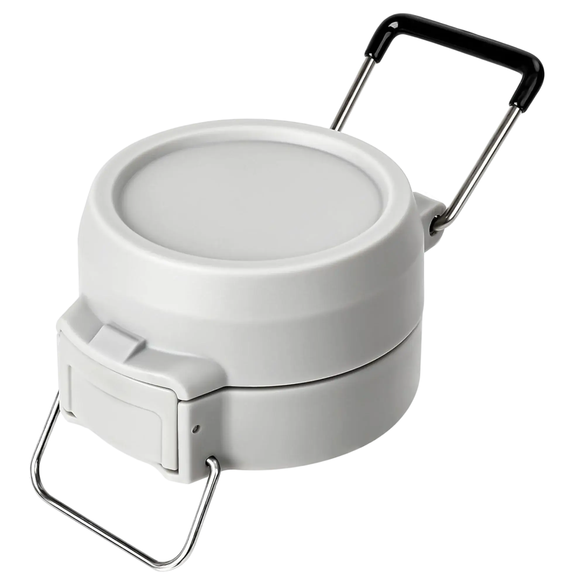 Tampa para Garrafa Quick Flip branca com alças de metal, compatível e ideal para manter garrafa funcional