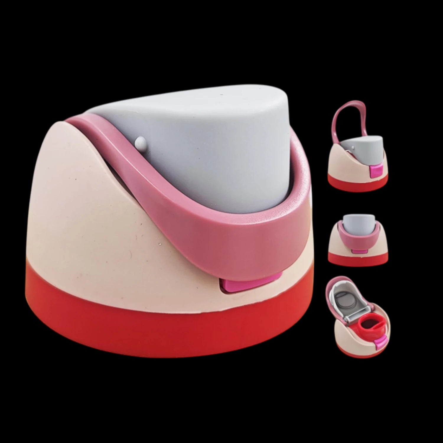 Tampa de Reposição para Garrafa Owala FreeSip – Compatível com Todos os Tamanhos, leve e livre de BPA, em vários ângulos.