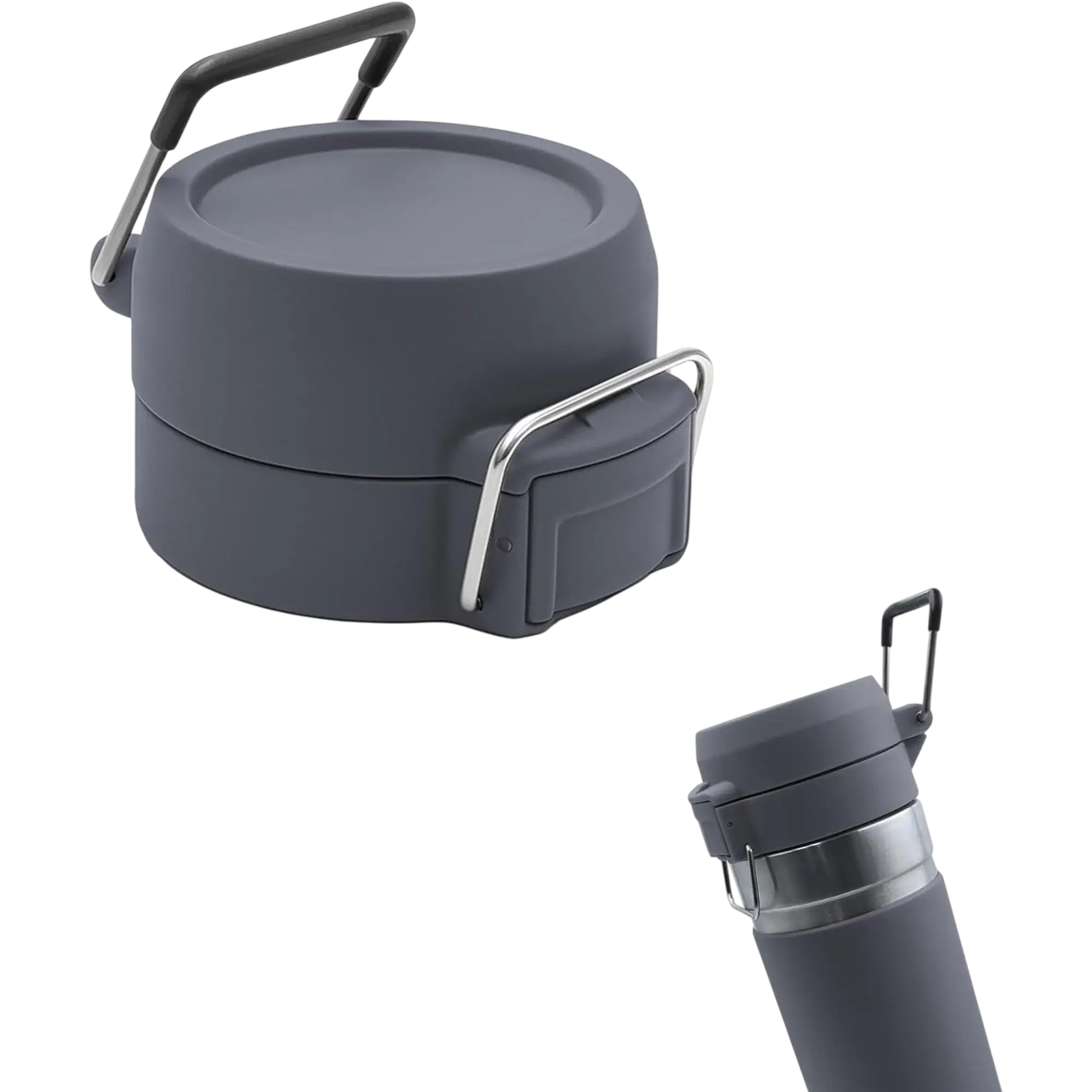 Tampa para Garrafa Quick Flip cinza, importada e de alta qualidade, ideal para manter a funcionalidade das garrafas.