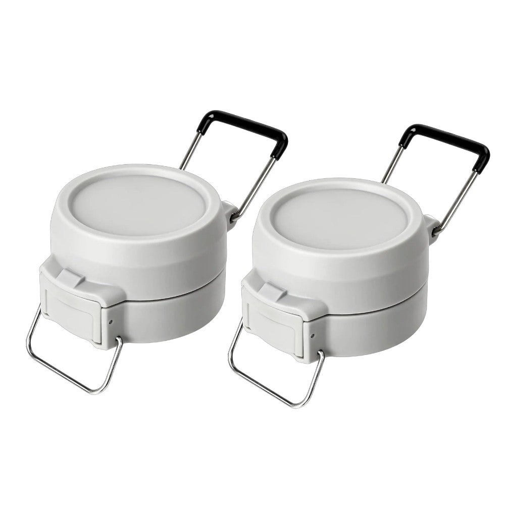 Pacote duplo de tampas Tampa para Garrafa Quick Flip, cinza, com design funcional e alça retrátil.