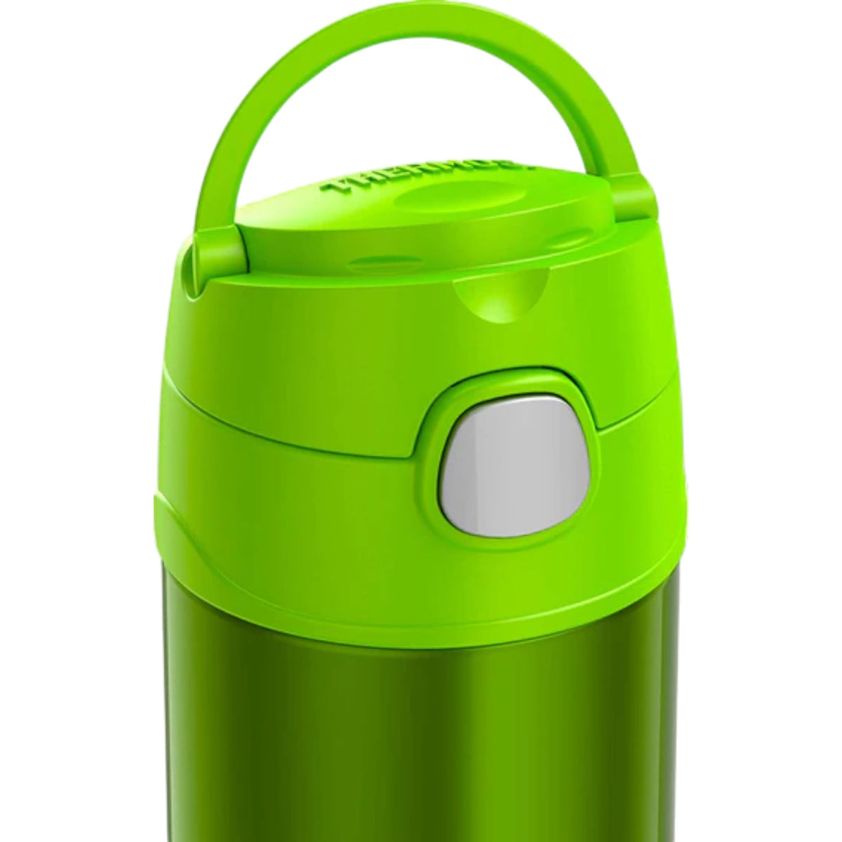 Garrafa Térmica Funtainer Thermos - 355ml, verde, com alça dobrável e canudo retrátil, com isolamento a vácuo Thermos™.