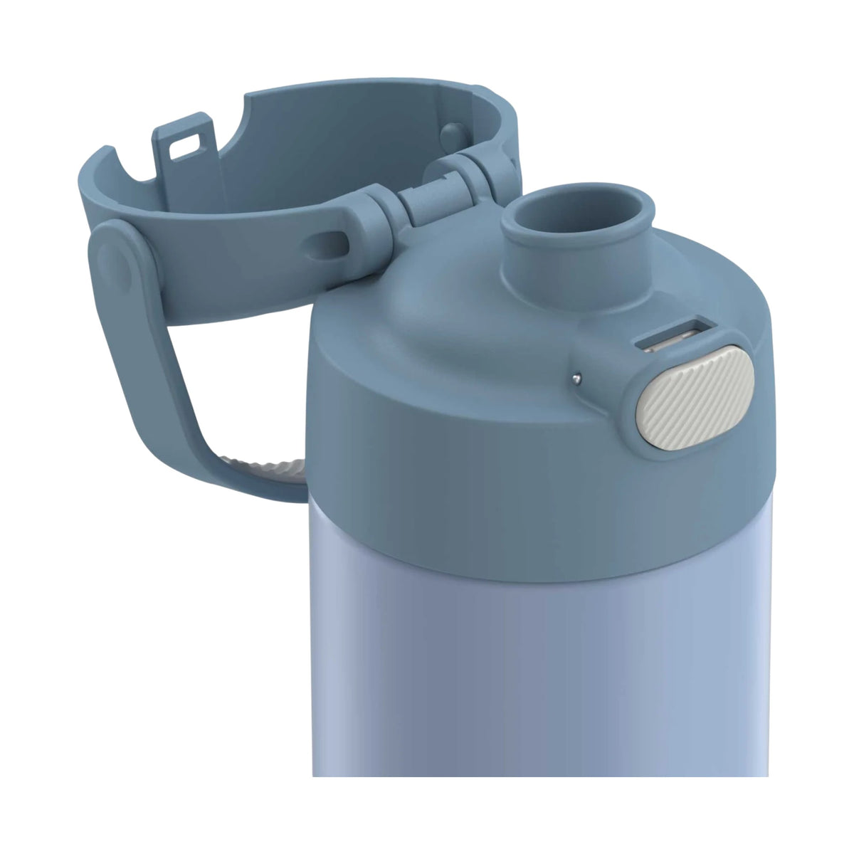 Garrafa Térmica Thermos Funtainer F411 470 ml Denim, com a tampa aberta