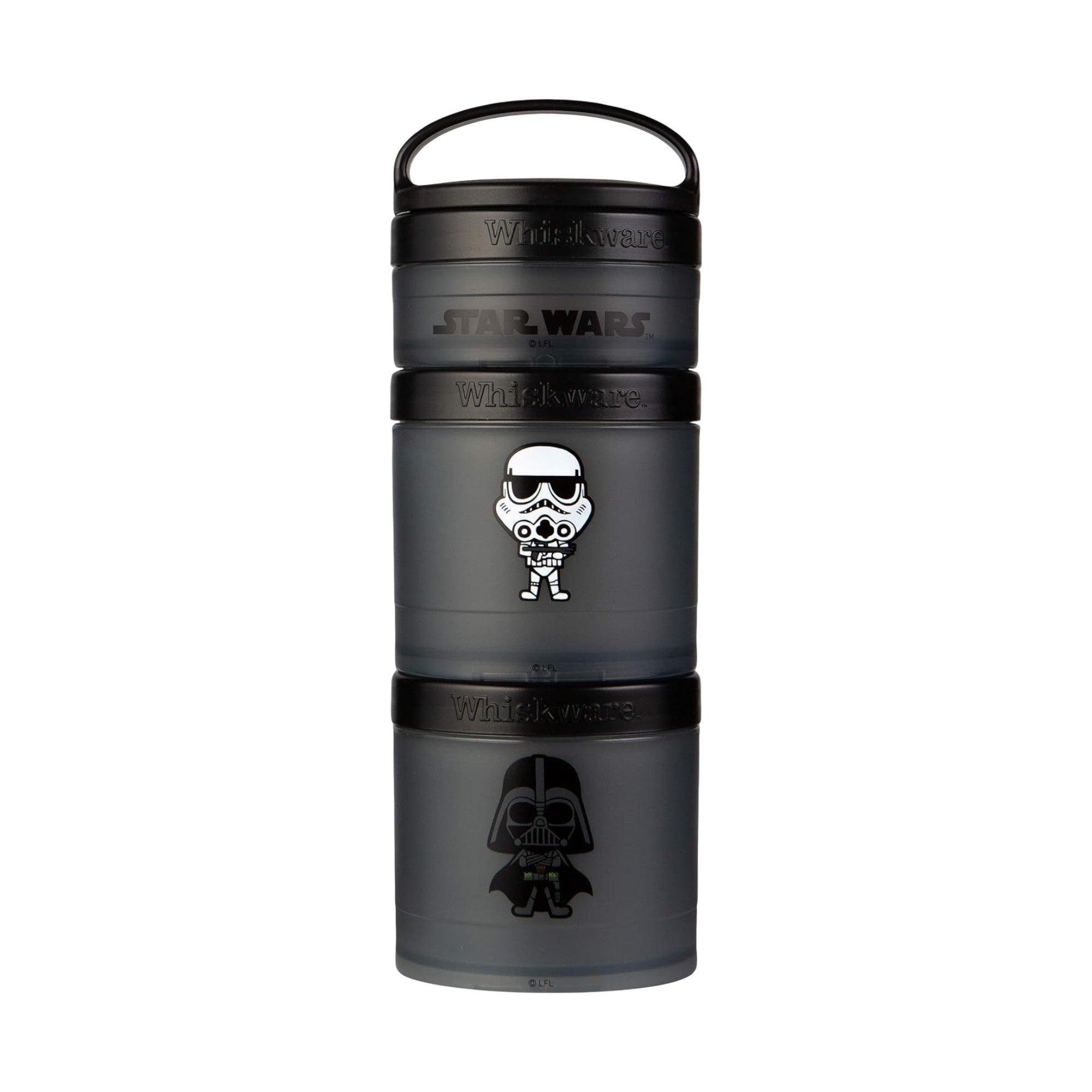 Whiskware Recipientes de lanches com design temático Star Wars, ideal para transportar snacks de forma segura e organizada.