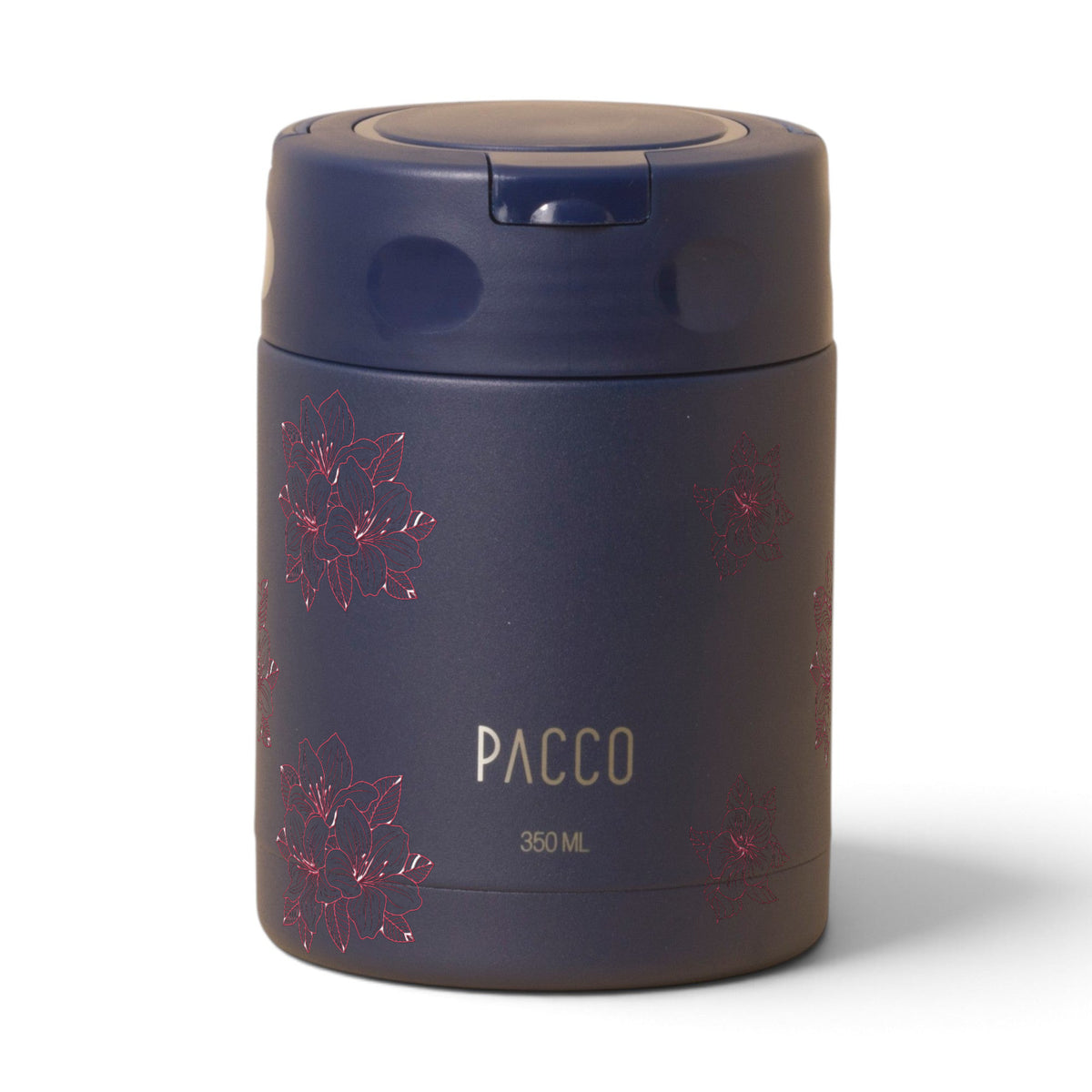 Pote Térmico PACCO FoodJar 350ml Floral Rosa Marinho