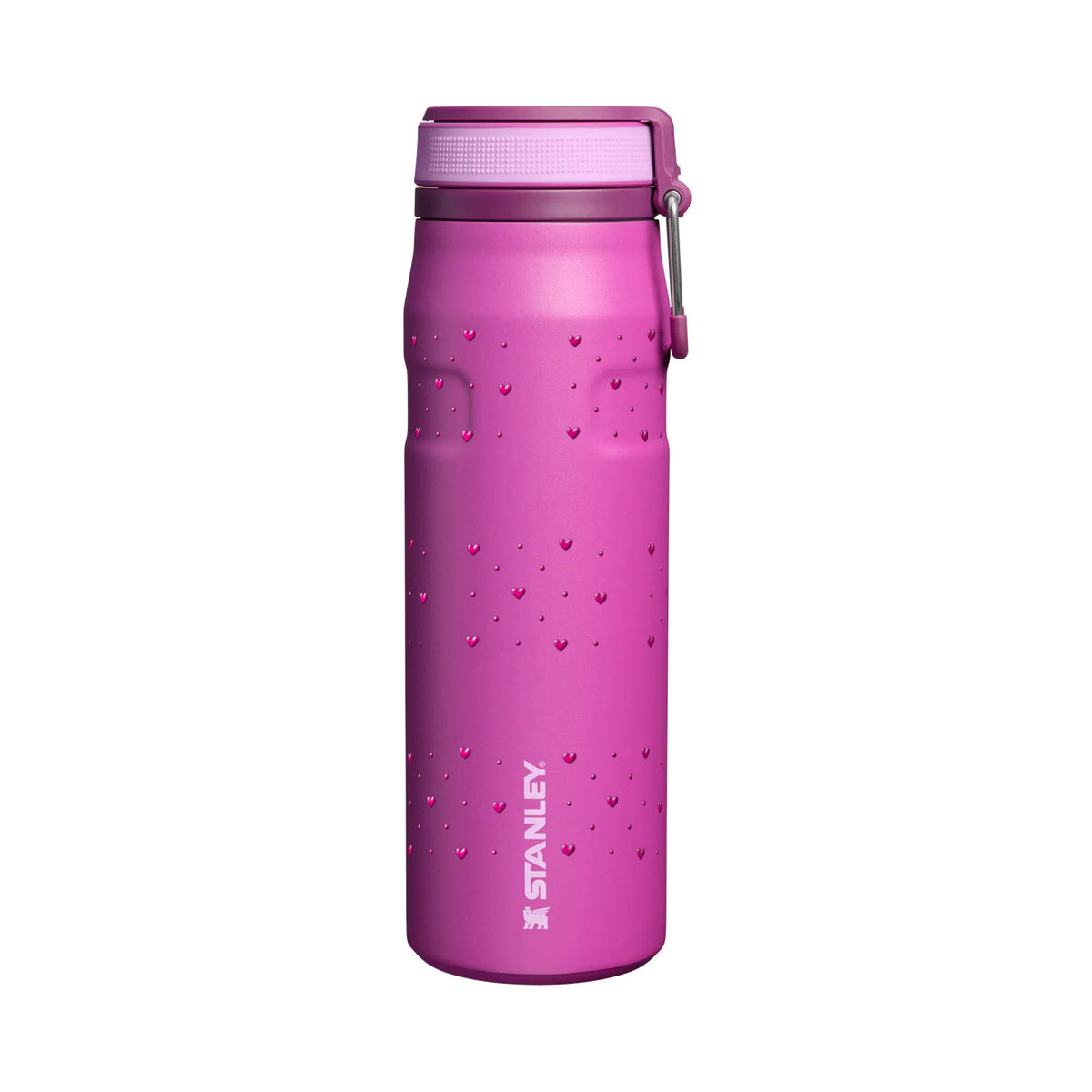 Garrafa Térmica Stanley Twist Flip 710ml Corações Rosa Dark Blossom