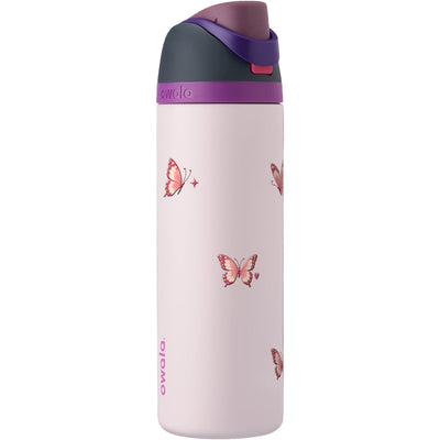 Garrafa Térmica Owala FreeSip 710ml Rosé Butterfly Dreamy Field