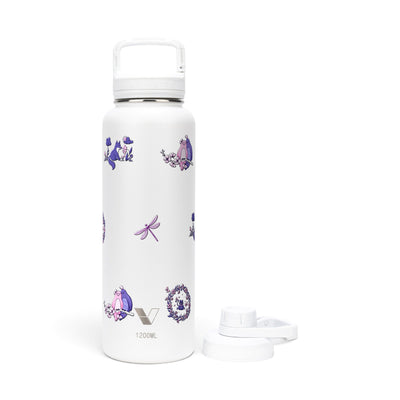Garrafa Térmica Versity ColdKeeper 1200ml Natureza Lilás Branca