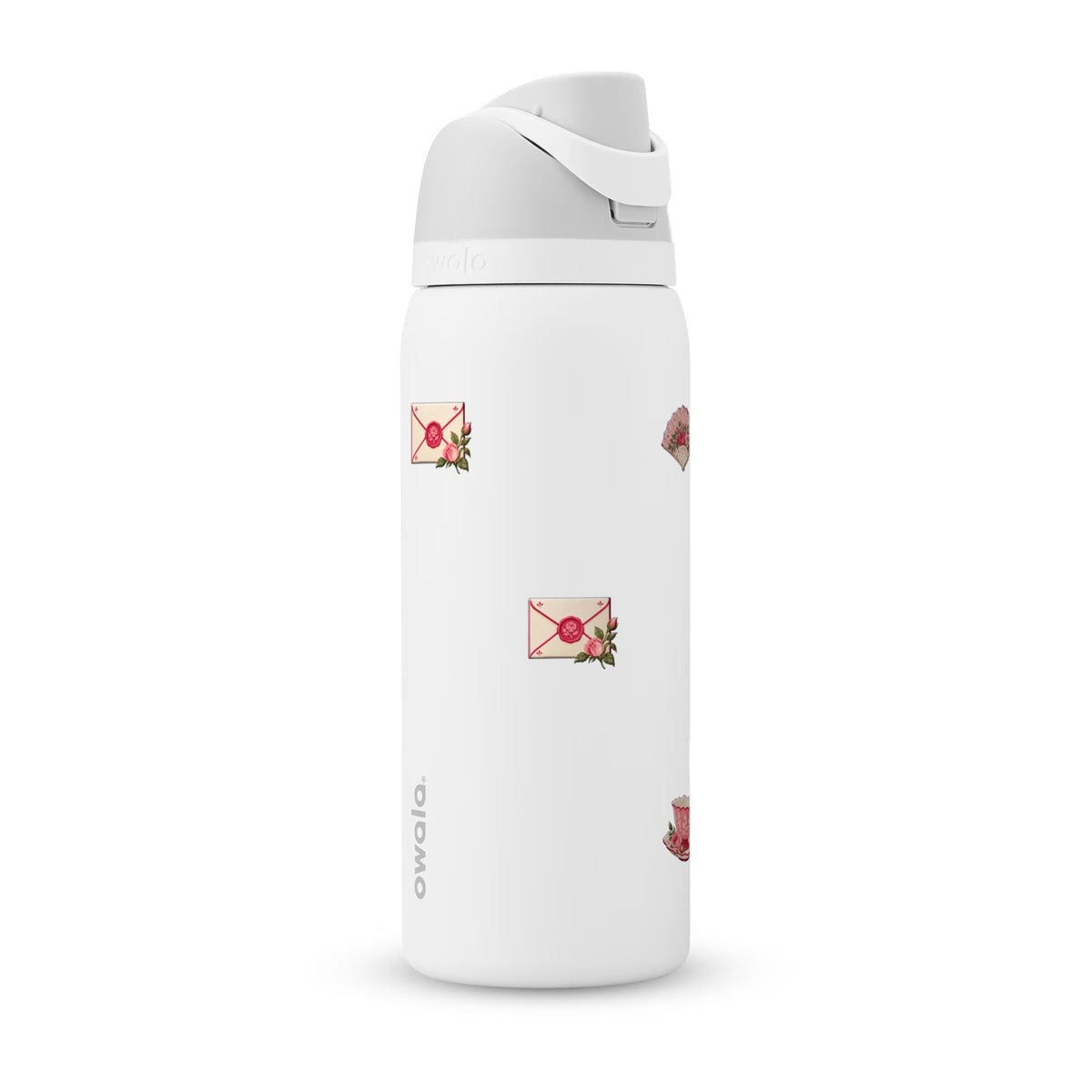 Garrafa Térmica Owala FreeSip 946ml Rosé Romântico White Marshmallow