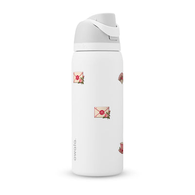 Garrafa Térmica Owala FreeSip 946ml Rosé Romântico White Marshmallow