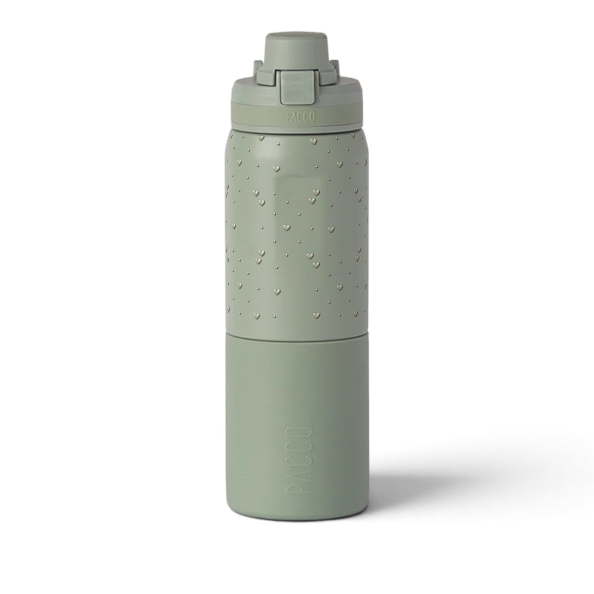 Garrafa Térmica PACCO Nexa 600ml Corações Sálvia Aqua Grey