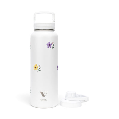 Garrafa Térmica Versity ColdKeeper 1200ml Floral Club Branca