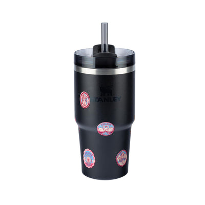 Copo Térmico Stanley Quencher 2.0 591ml Selos de Viagem Black