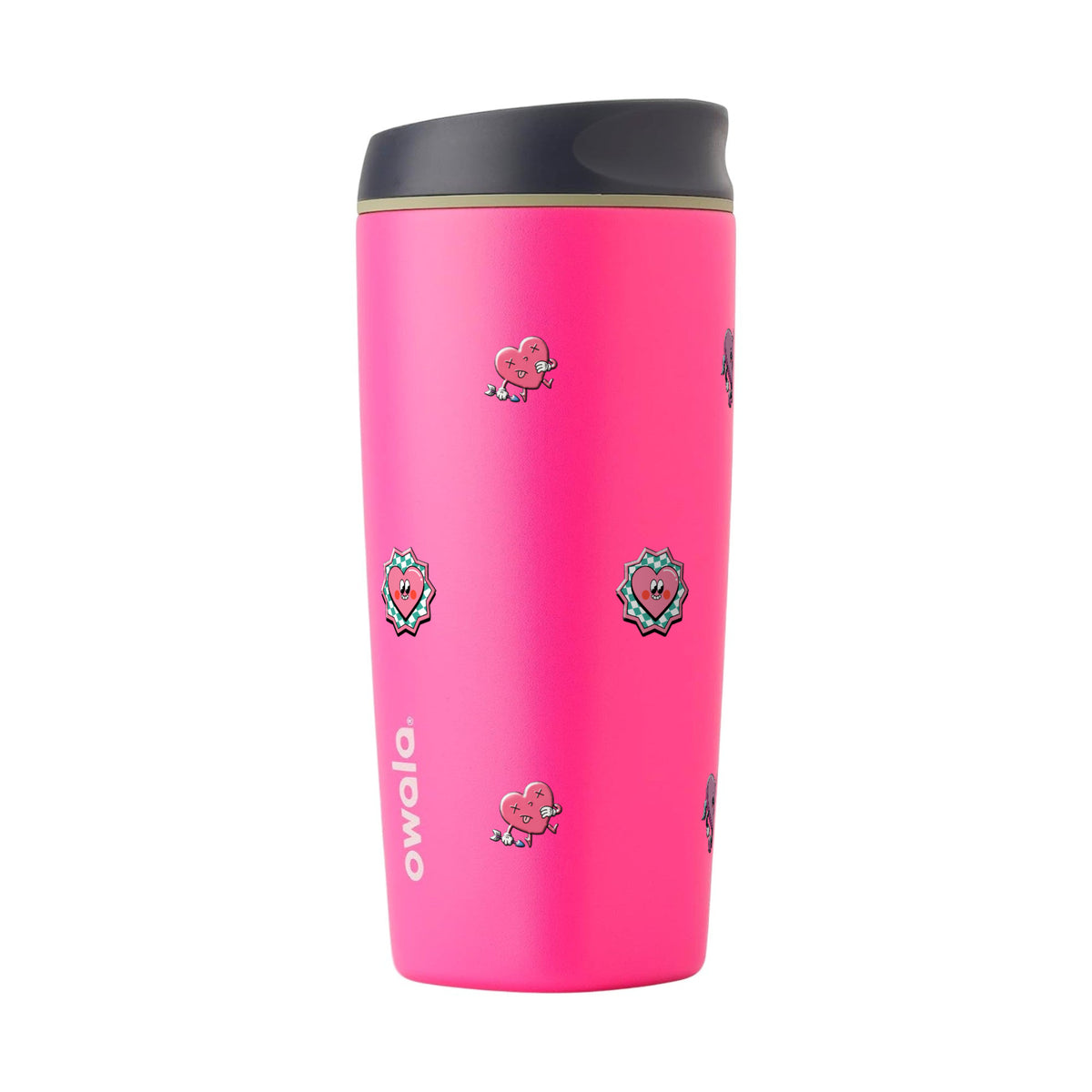 Copo Térmico Owala SmoothSip 600ml Corações PINK WATERMELON