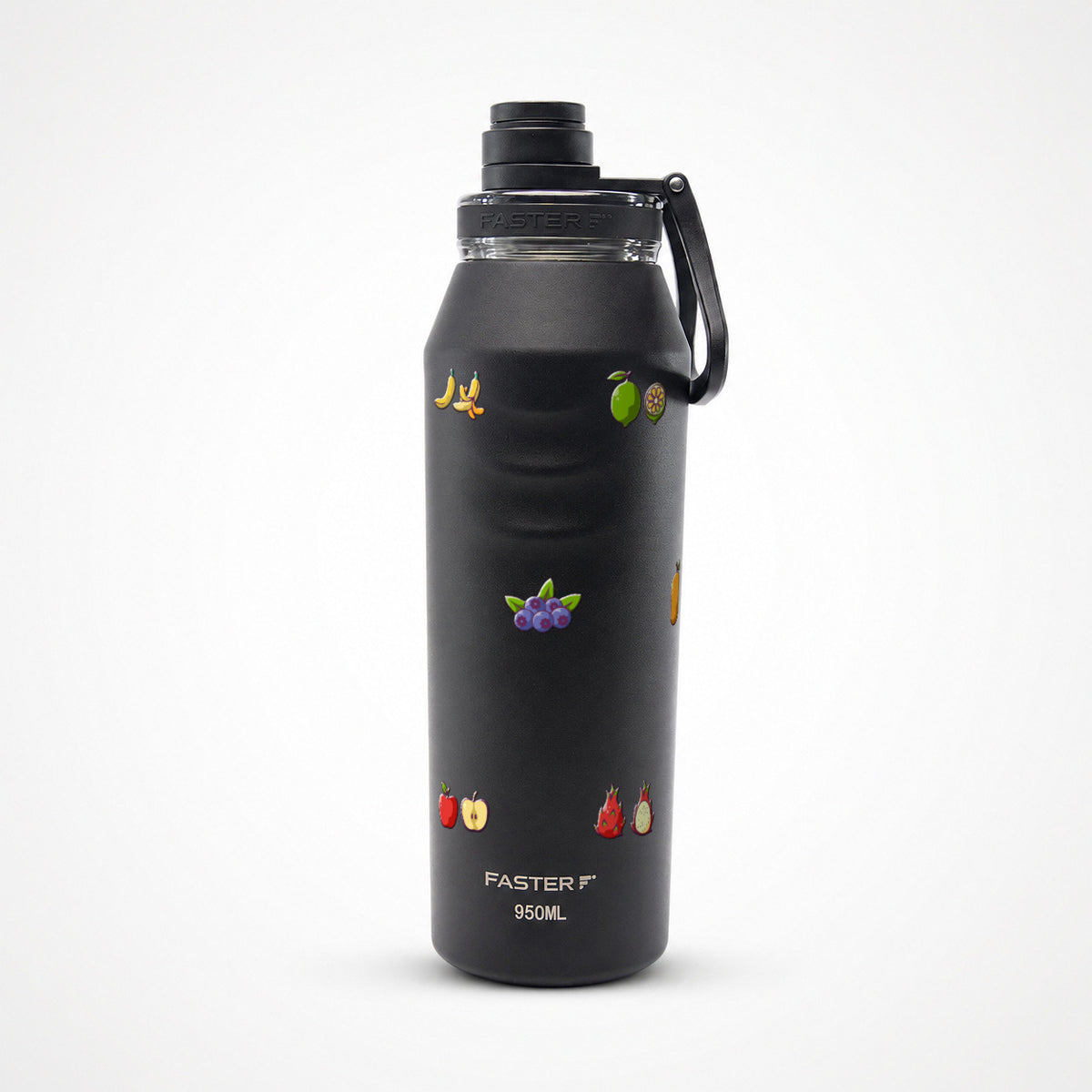 Garrafa Térmica Faster Oásis 950ml Frutas Preto