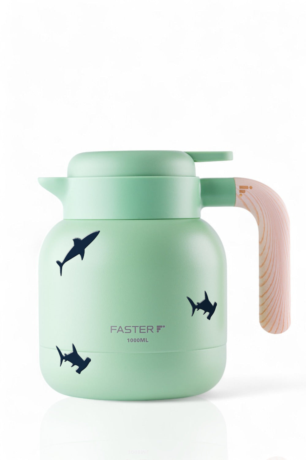 Garrafa de Café Expresso Faster 1000ml Tubarões Menta