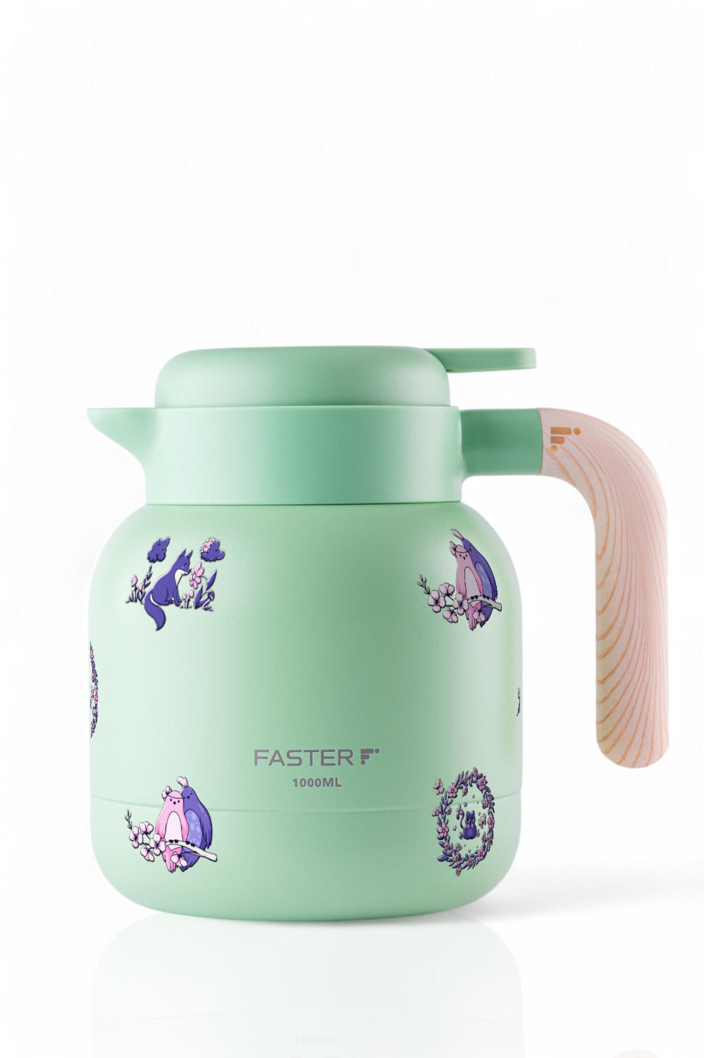 Garrafa de Café Expresso Faster 1000ml Natureza Lilás Menta