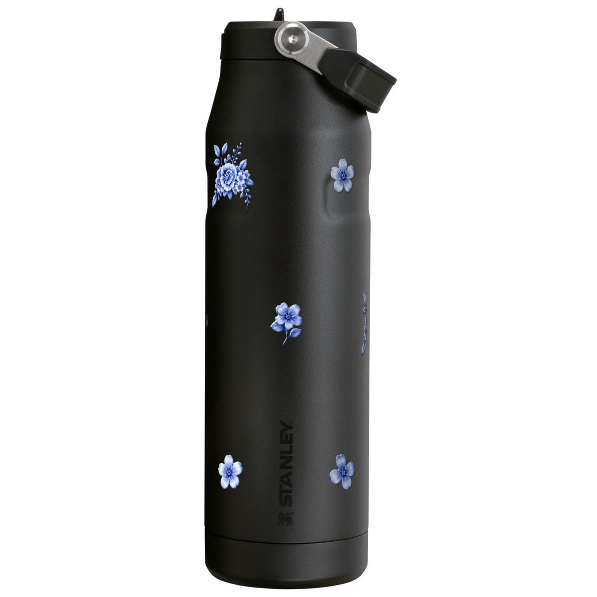 Garrafa Térmica Stanley Aerolight Flip Straw 1,1L Jardim Azul Black