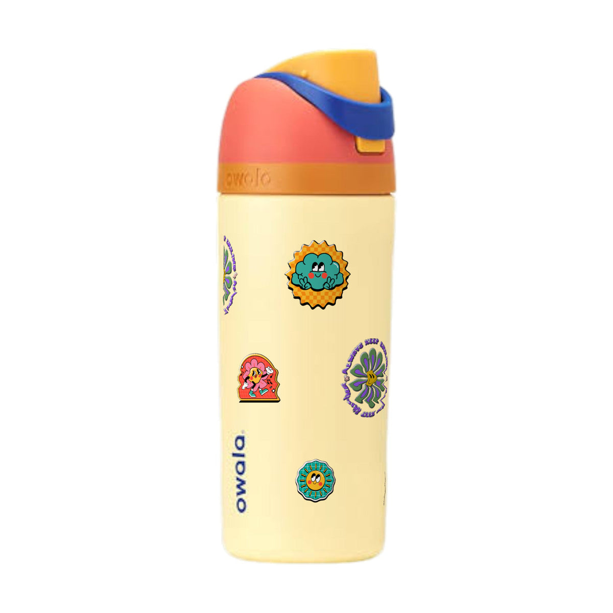 Garrafa Térmica Owala FreeSip 470ml Retrô Good Vibes Misty Horizon