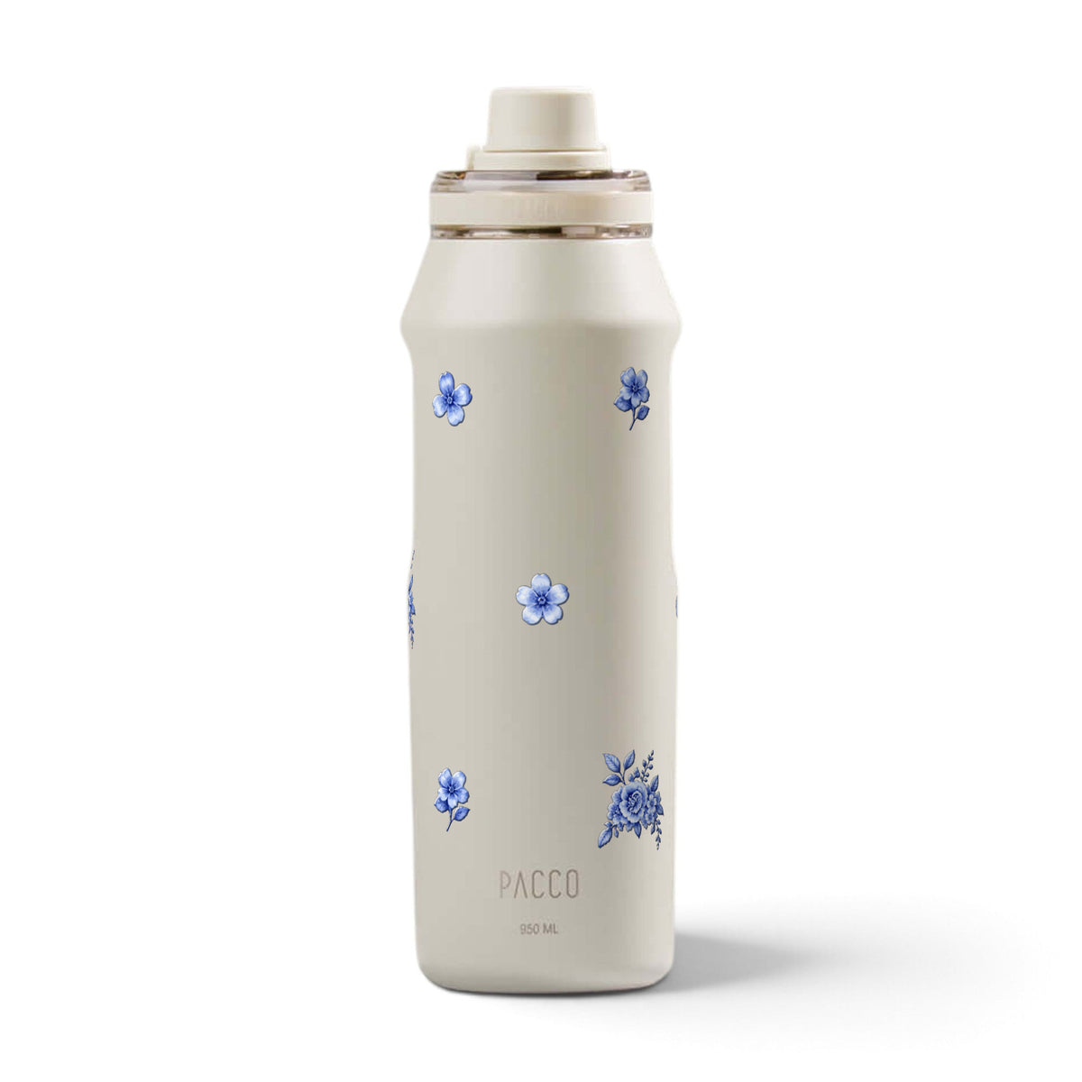 Garrafa Térmica PACCO Vyta 950ml Jardim Azul Creme