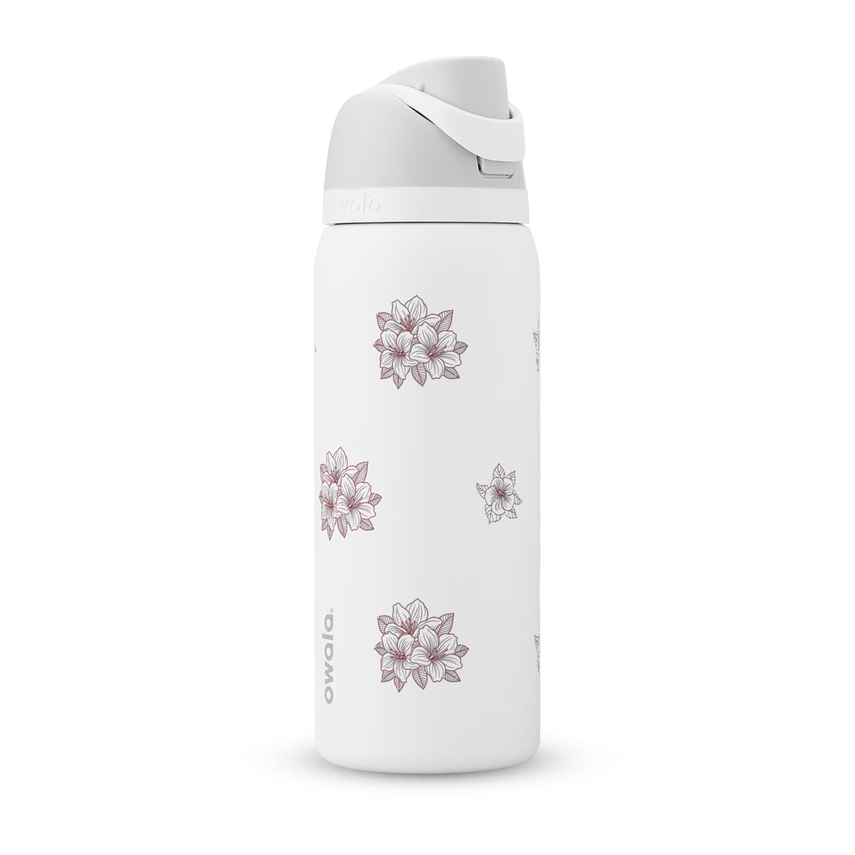 Garrafa Térmica Owala FreeSip 946ml Floral Rosa White Marshmallow