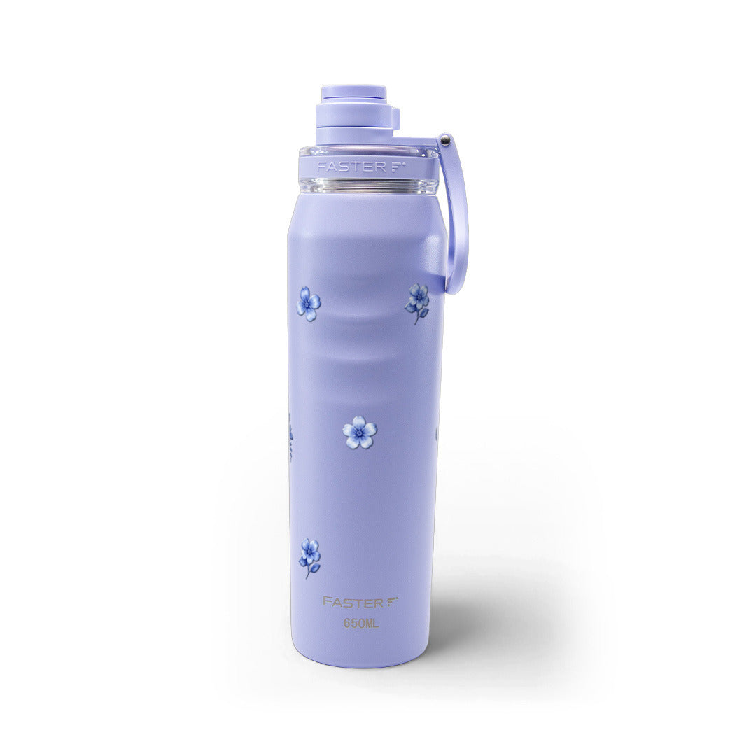 Garrafa Térmica Faster Oásis 650ml Jardim Azul Acqua