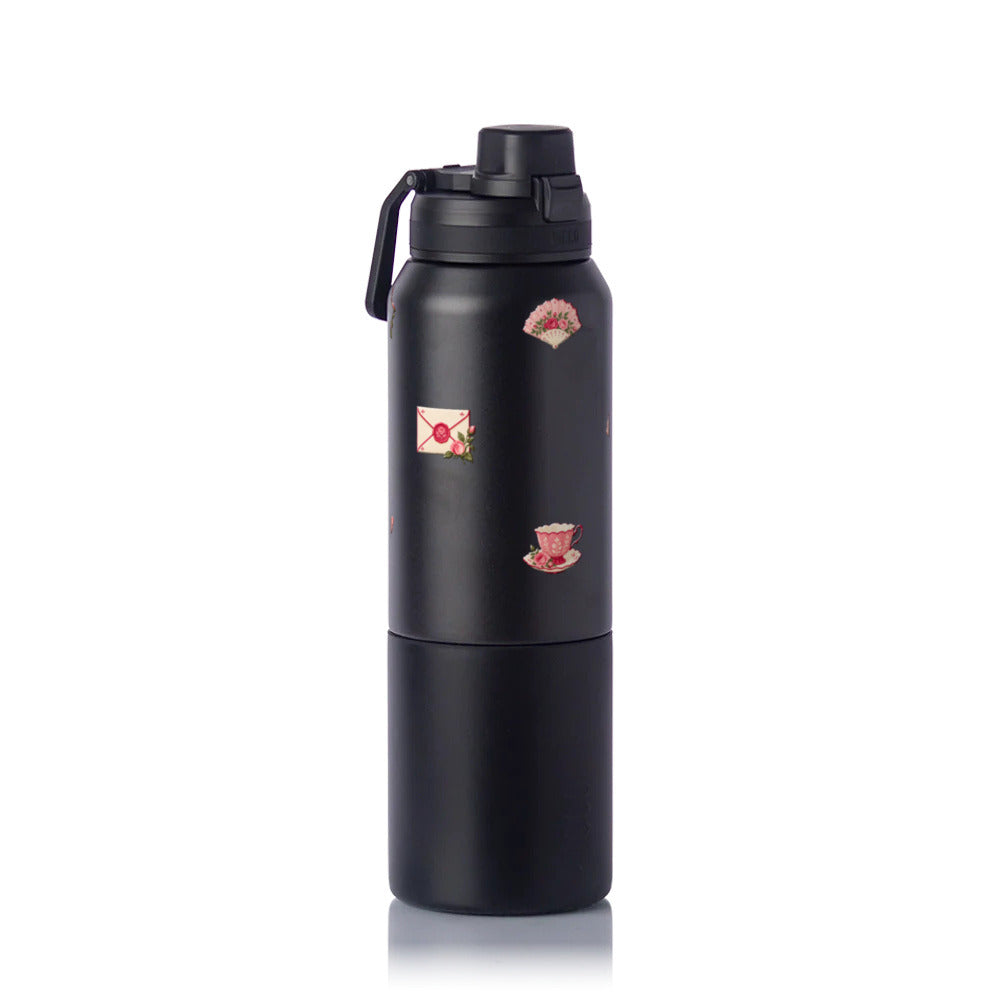 Garrafa Térmica PACCO Nexa 1000ml Rosé Romântico Preto