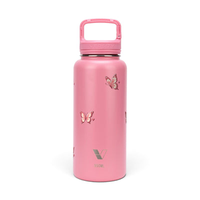 Garrafa Térmica Versity ColdKeeper 950ml Rosé Butterfly Rosa Chiclete