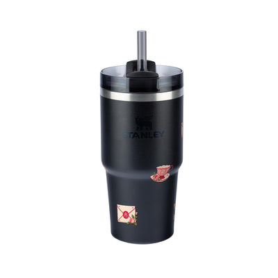 Copo Térmico Stanley Quencher 2.0 591ml Rosé Romântico Black