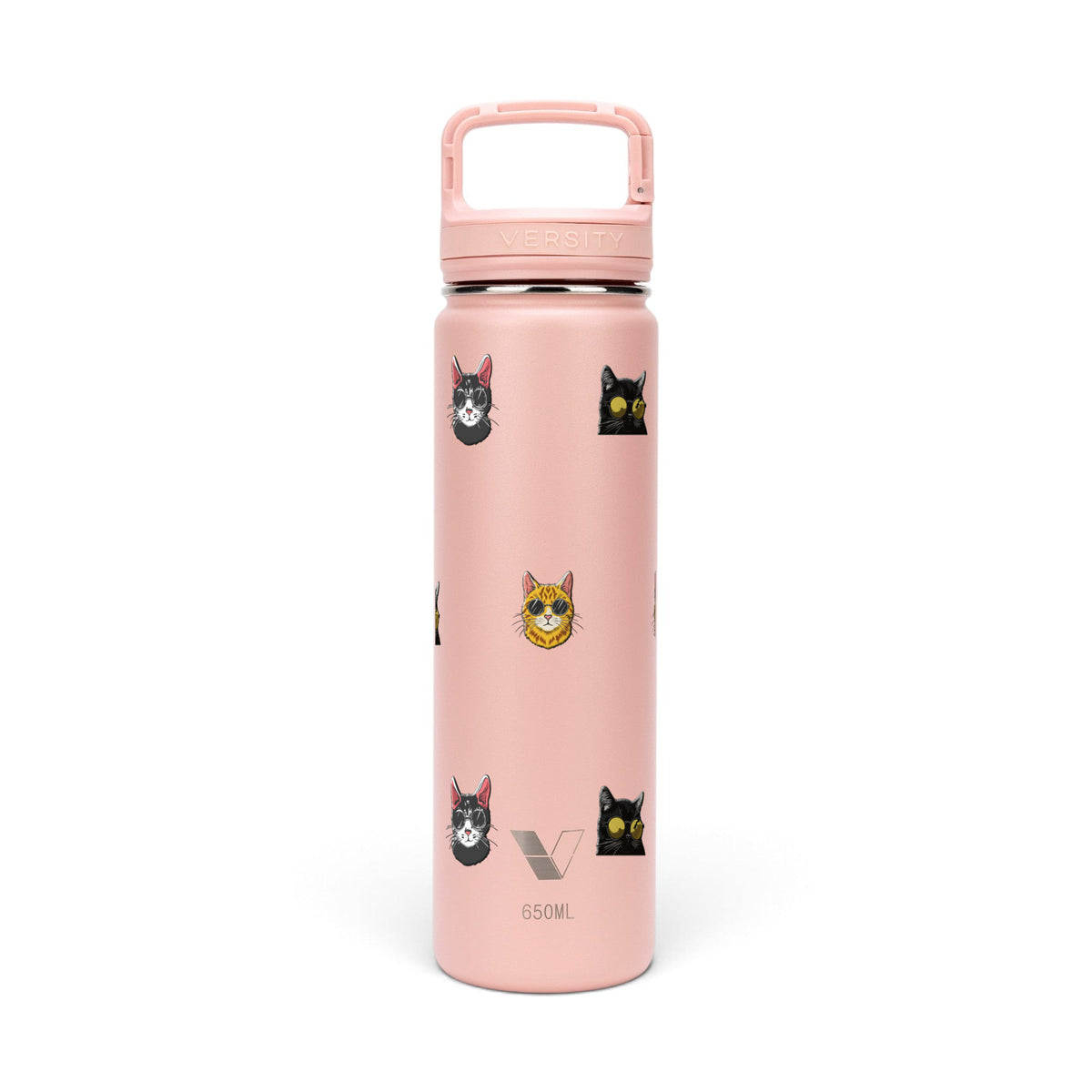 Garrafa Térmica Versity ColdKeeper 650ml Gatos de Óculos Rose