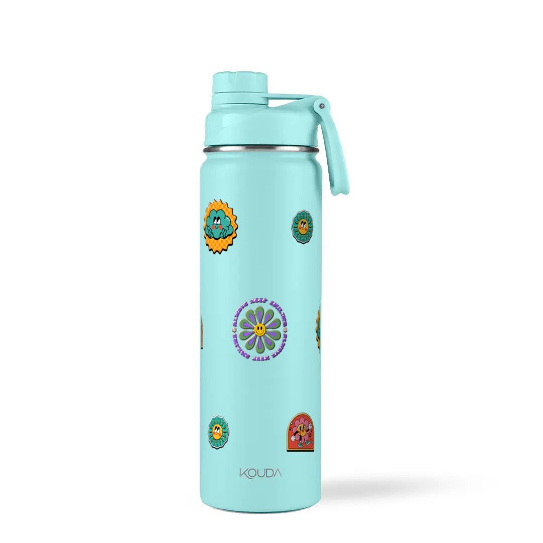 Garrafa Térmica Kouda Ladakh 660ml Retrô Good Vibes Turquesa